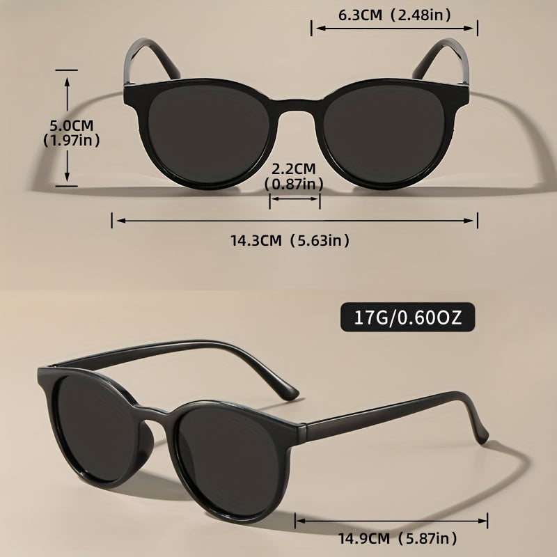 Unisex Anti-glare Round Cat Eye Sunglasses Set of 3 for Travel Beach Parties