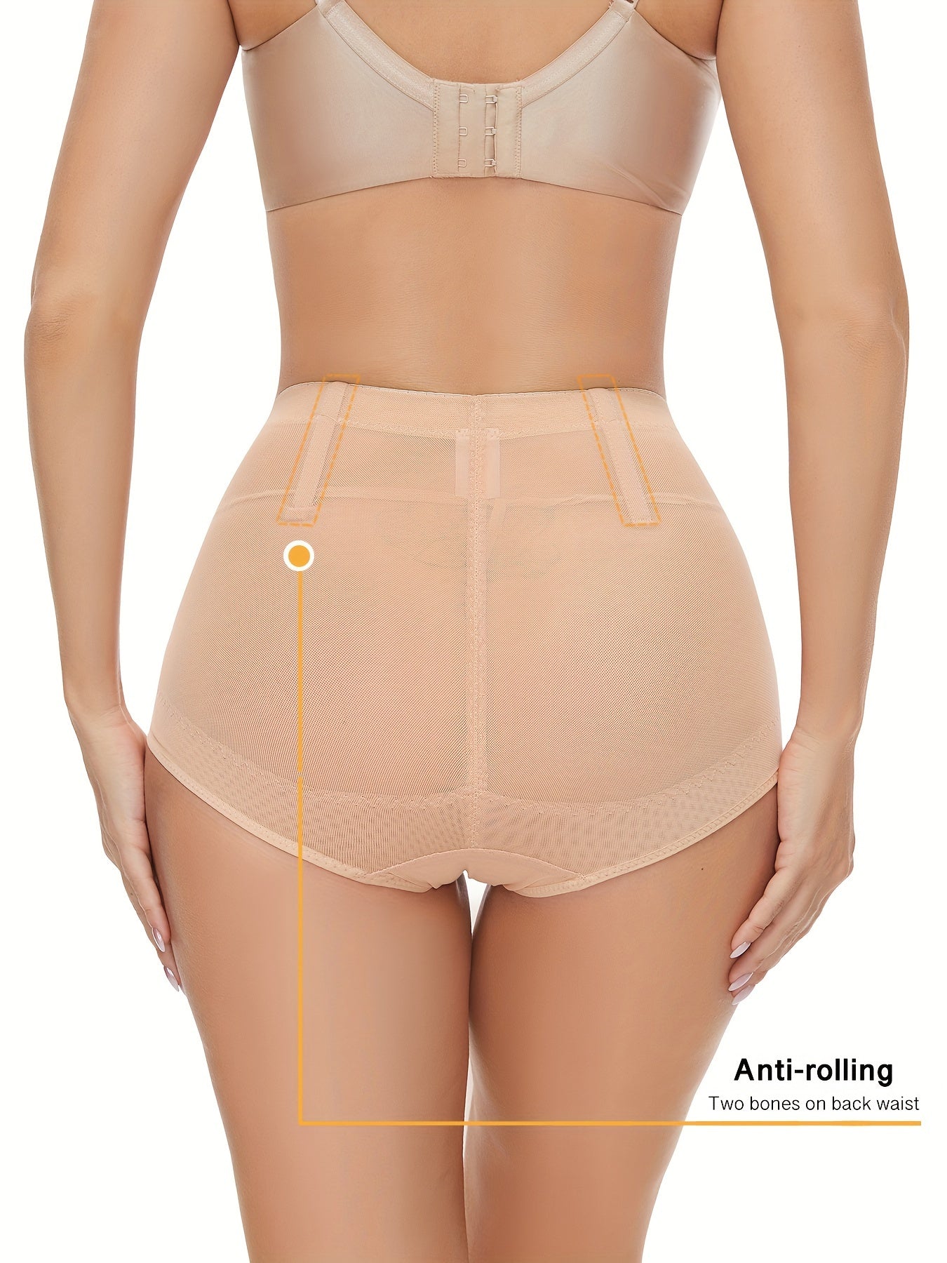 High-Waist Shaping Panties Tummy Control Butt Lift Breathable Polyester Women’s Underwear