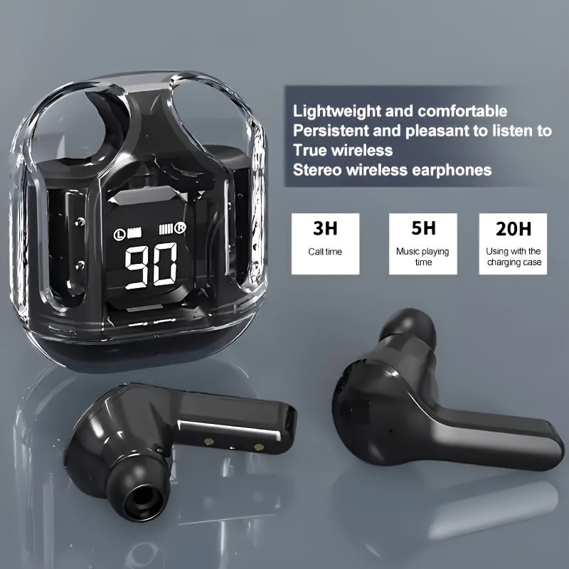 Wireless Earbuds with Touch Volume Control Plastic Compact Rechargeable Type-C Charging