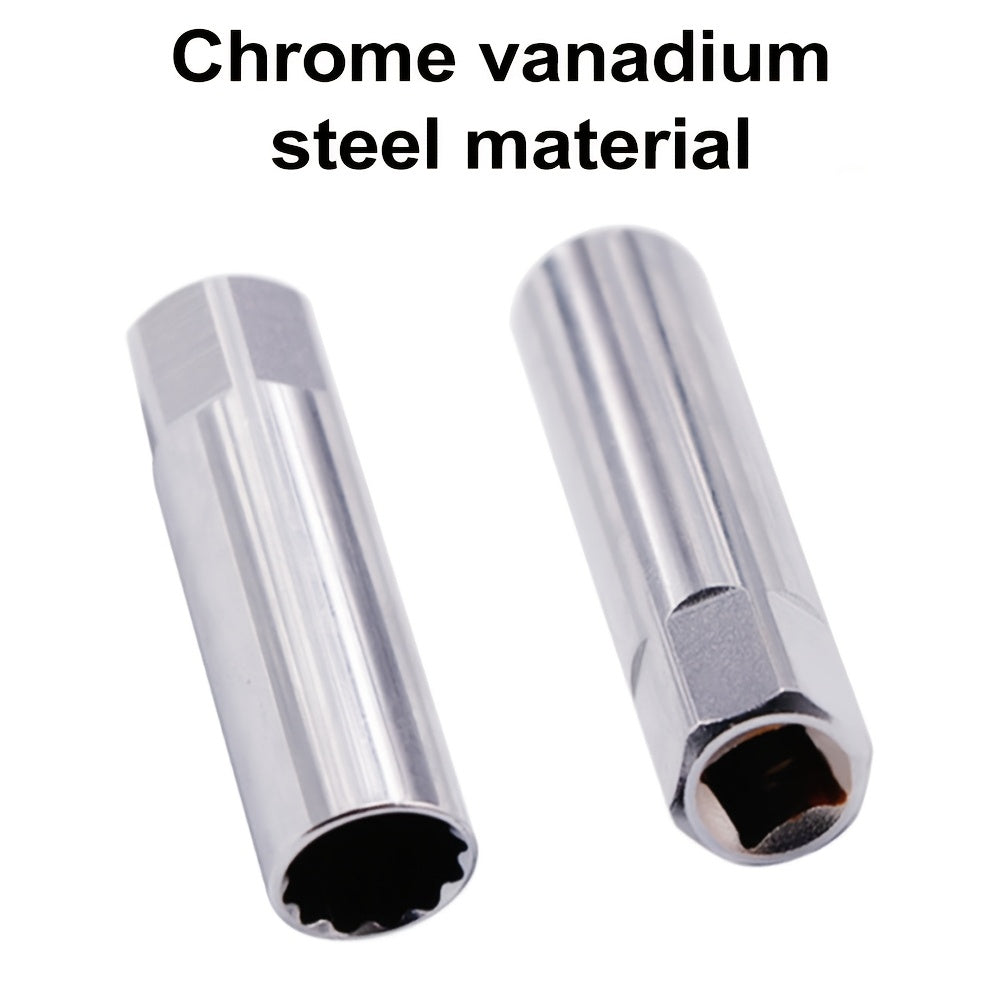 Universal Steel 2-in-1 Magnetic Spark Plug Socket Wrench 14mm 16mm