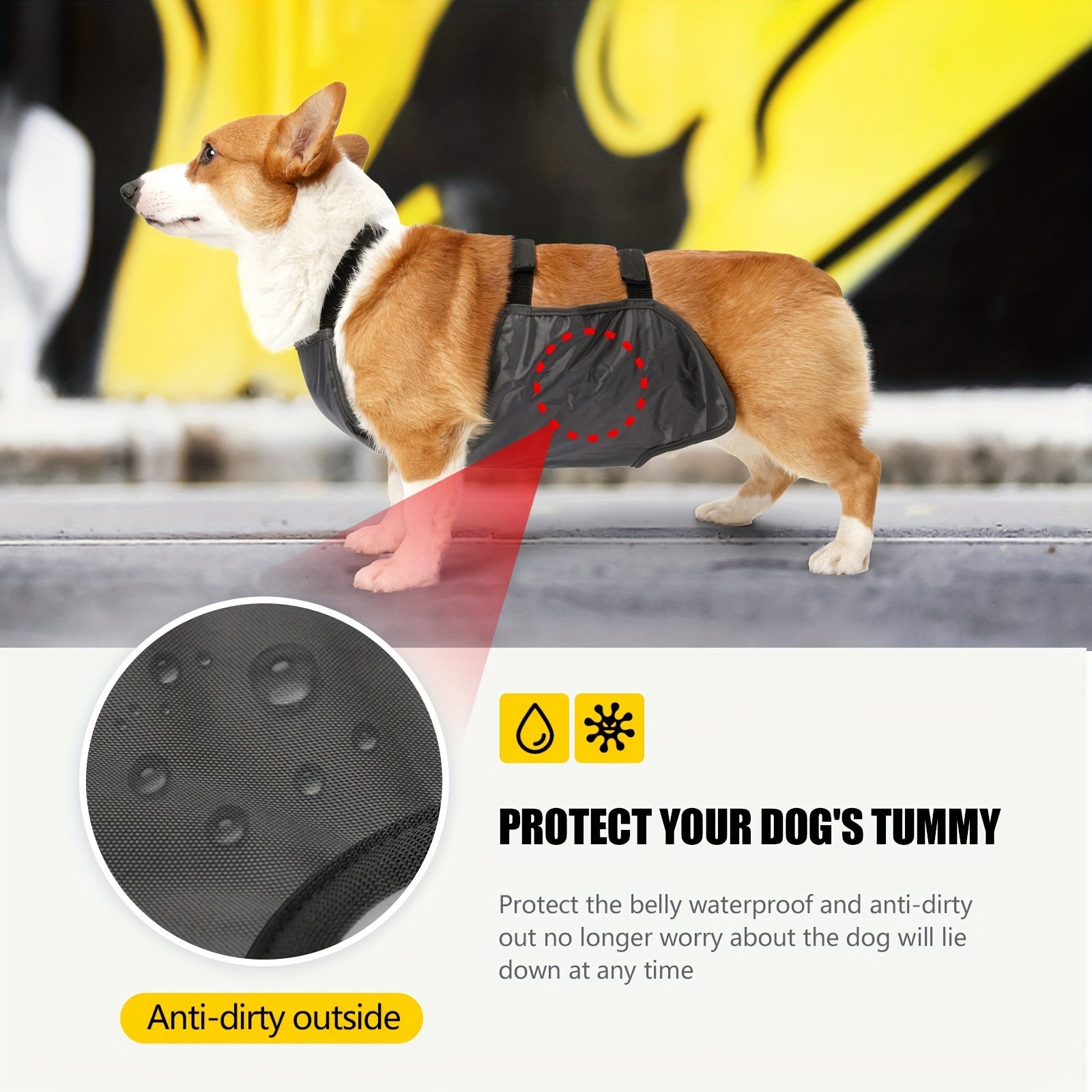 Waterproof Dirt-Proof Dog Vest for Medium to Large Breeds Breathable Heat Sink