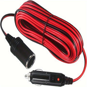 Cable de extensión para coche 3M 12V 24V Cargador de batería con luz LED y fusible