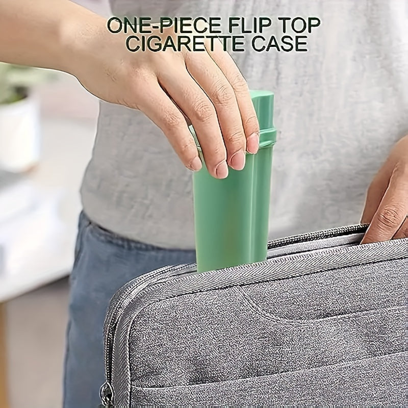 Unisex Metal Cigarette Case with Fire Starter Dual Compartments Random Color