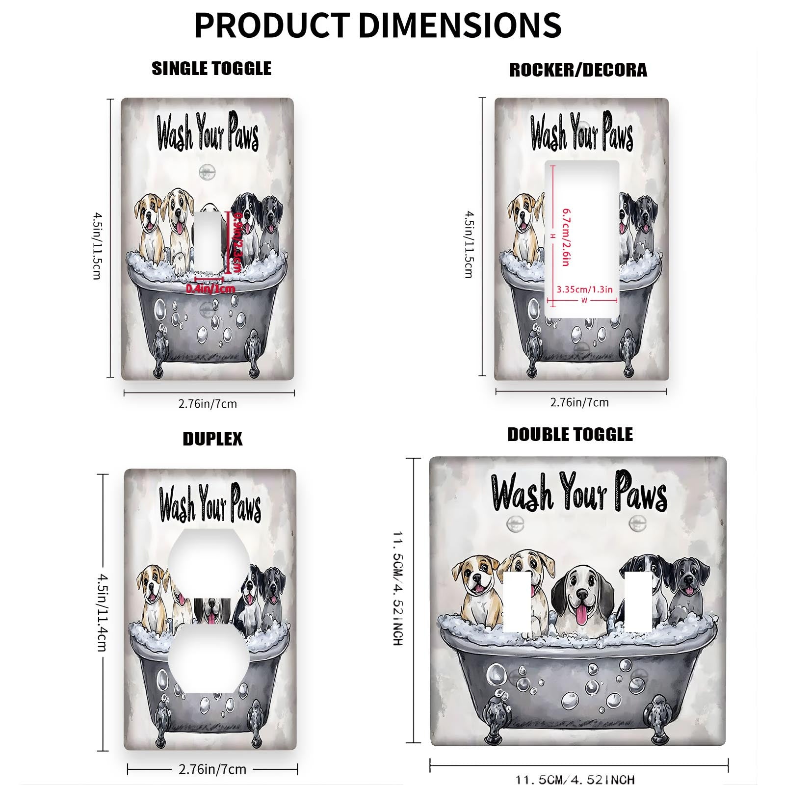 Qiziqarli it naqshidagi devor maskasi, oson vint bilan o'rnatish, simlar kerak emas. Yotoqxona, hammom yoki yashash xonasi bezatish uchun ideal.