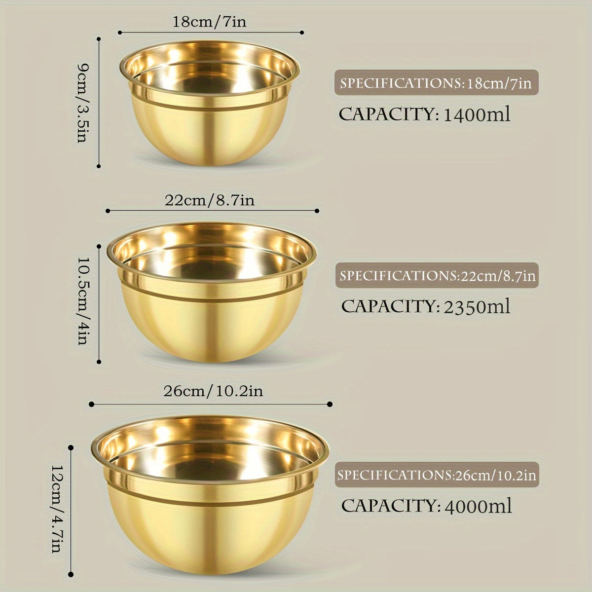 Set of 3 or 10 Stainless Steel Mixing Bowls with Lids and Grater, Rust-Resistant