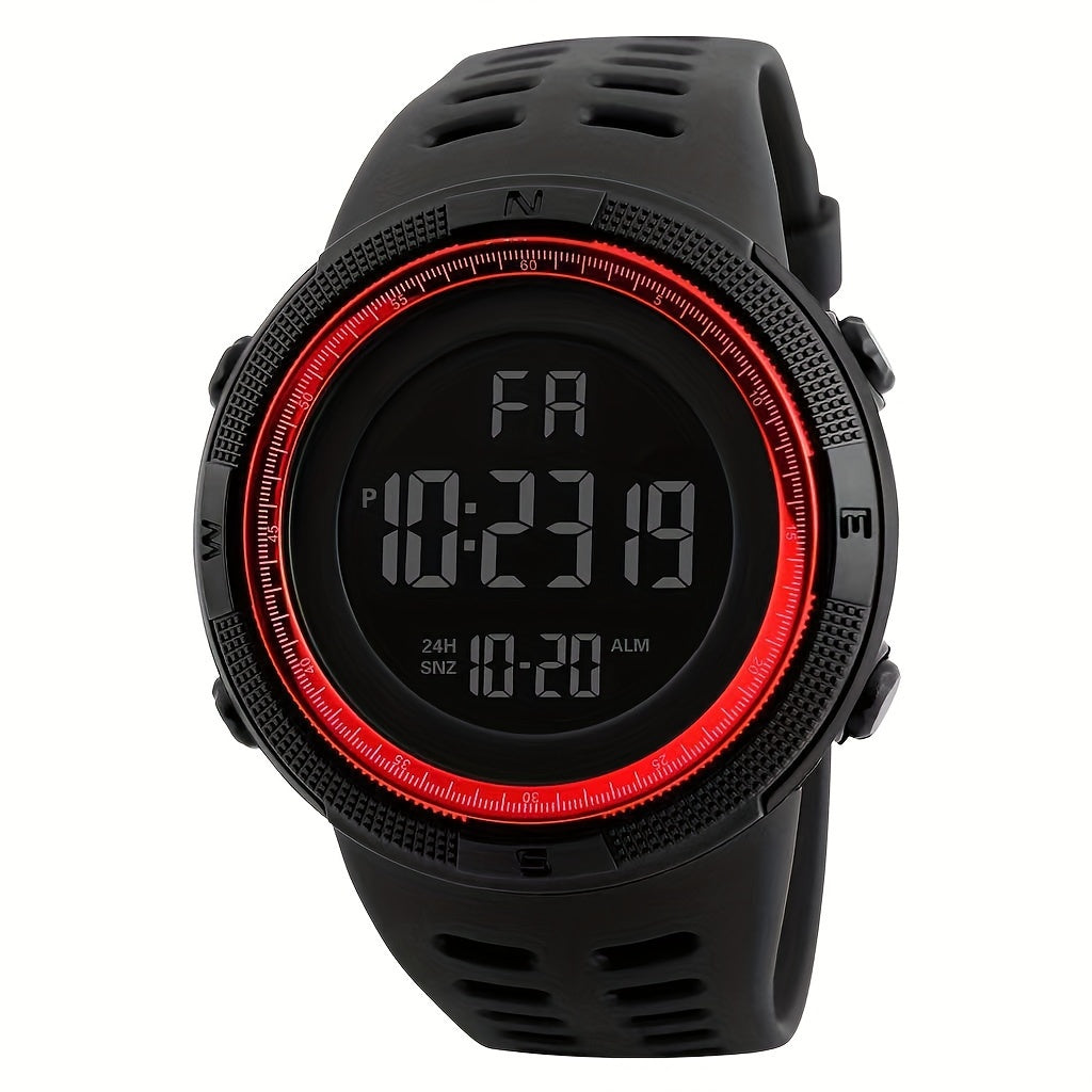 Men's Outdoor Sports Watch with Luminous Display and Multiple Functions