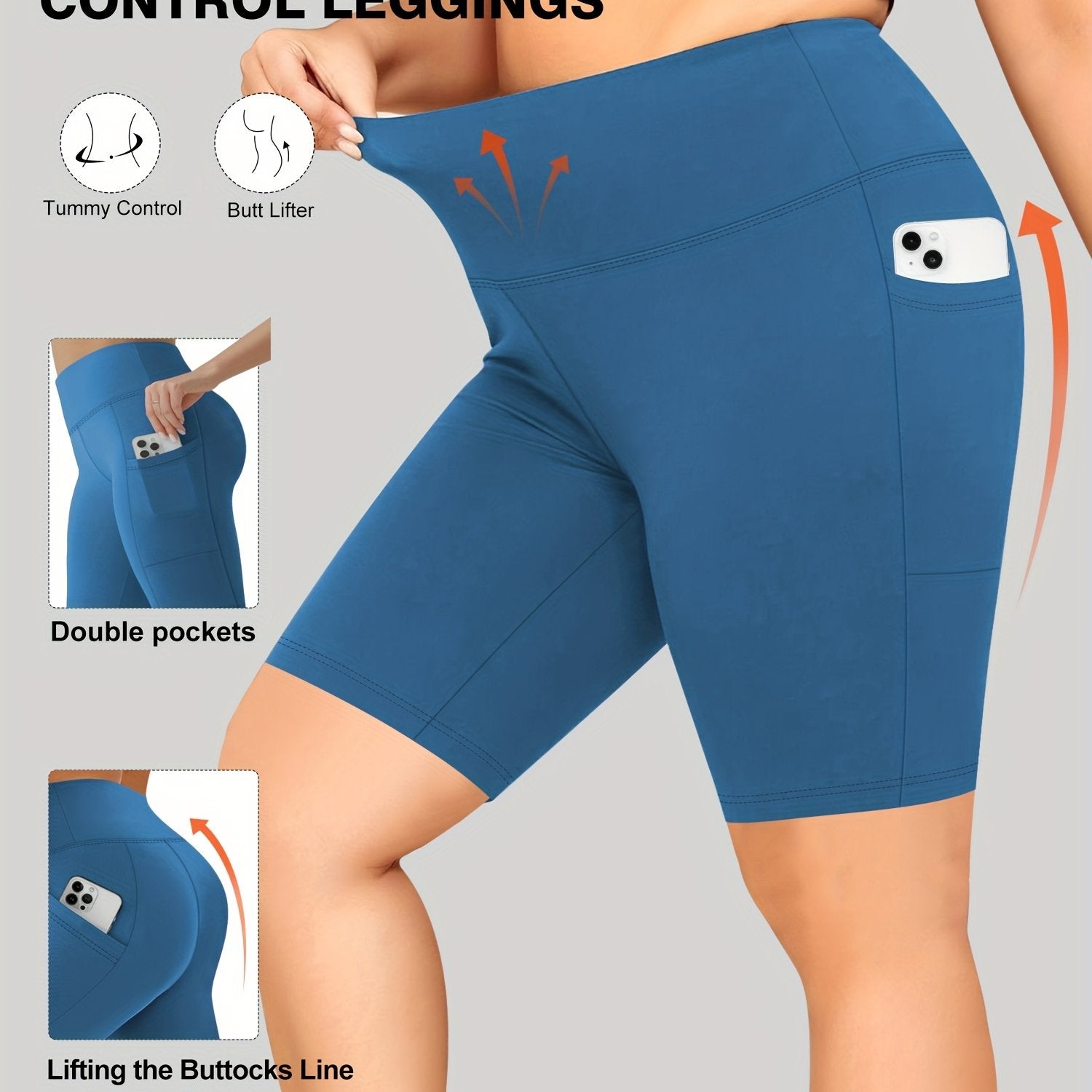 Women's High-Waist Tummy Control Yoga Shorts Black White Leopard Print Sports Workout