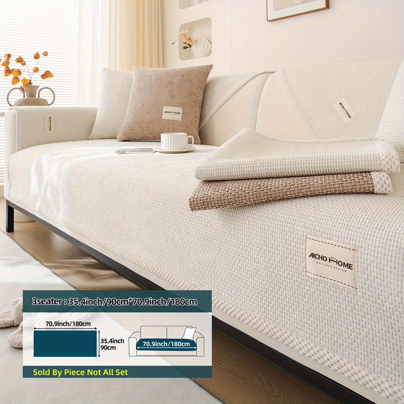 Чехлы для диванов, которые можно стирать в машине, для диванов на 1-4 места из материалов, безопасных для домашних животных, доступны в различных цветах и текстурах.