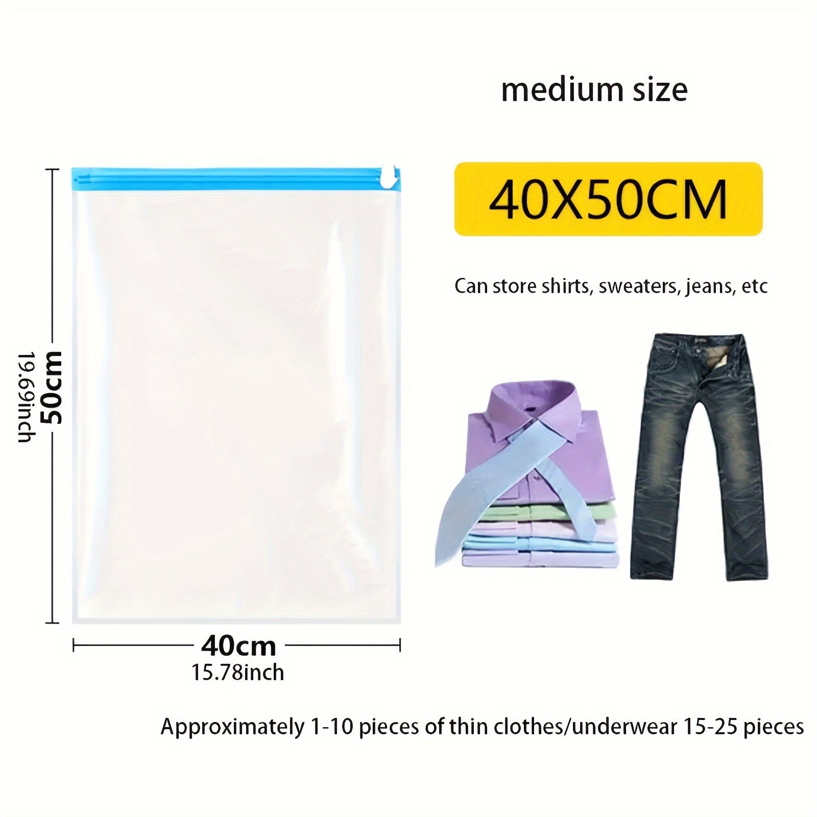 1 dona Sayohat Siqish Sumkasi, Ko'k Zipper va Bulut Dizayni bilan, Joyni Tejaydigan va Yengil, Nasos Talab Qilmaydi, Sayohat va Uyda Saqlash uchun Katta Hajm.