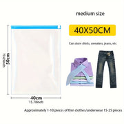 1 dona Sayohat Siqish Sumkasi, Ko'k Zipper va Bulut Dizayni bilan, Joyni Tejaydigan va Yengil, Nasos Talab Qilmaydi, Sayohat va Uyda Saqlash uchun Katta Hajm.