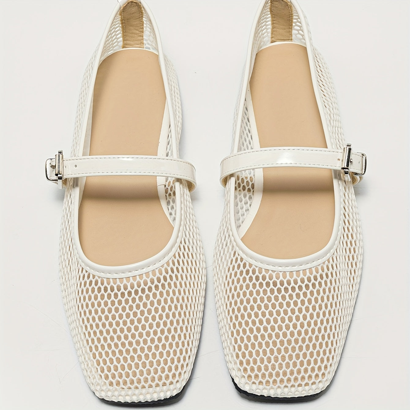 Women's Breathable Fabric Mary Jane Flat Shoes with Ankle Strap in Multiple Colors