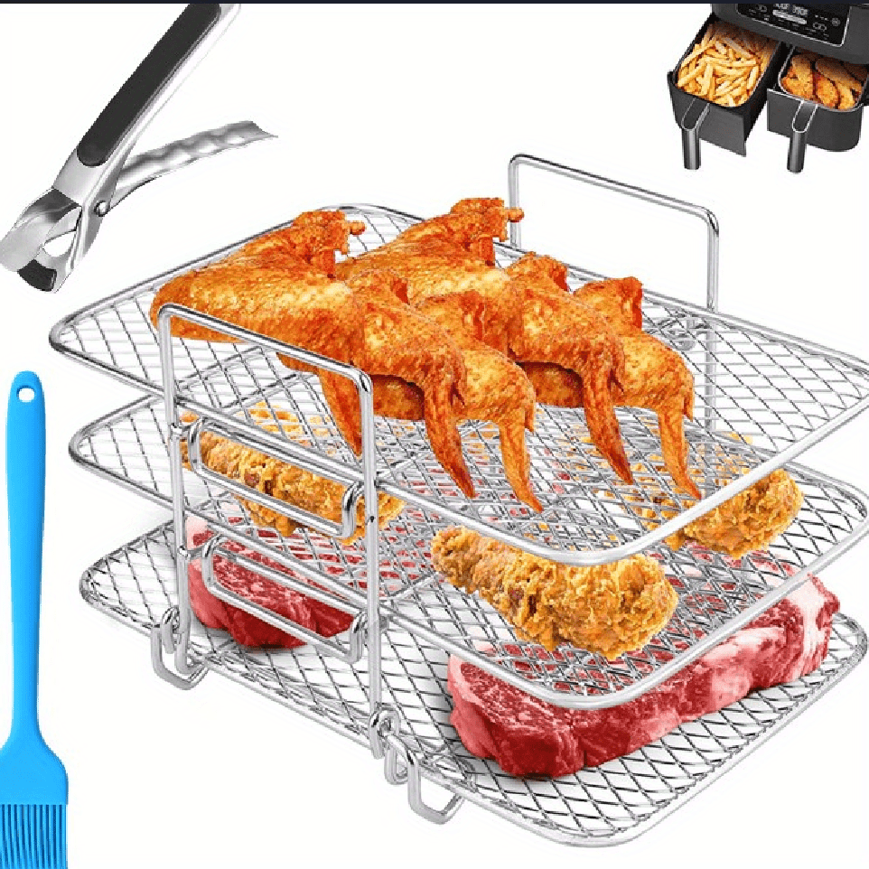 Barbecue Rack Set with Stainless Steel Three-Layer Dehydration and Grill Racks