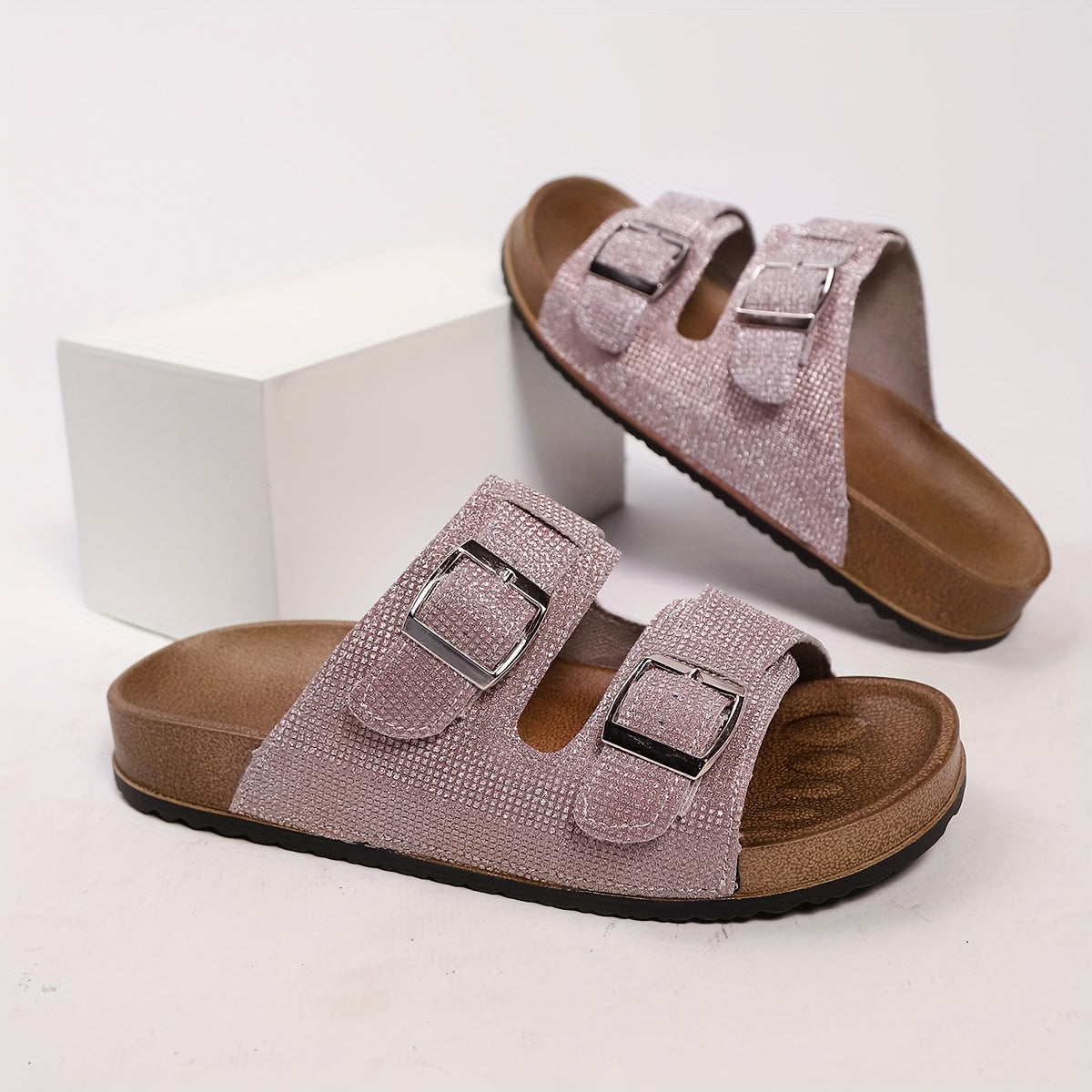 Women's Leather Mules Loafers Slip-On Comfortable Casual Shoes