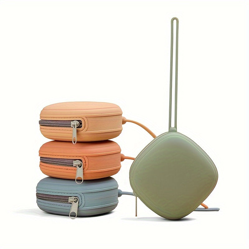 Silicone Pacifier Storage Case with Holder and Pouch for Travel and Gifts