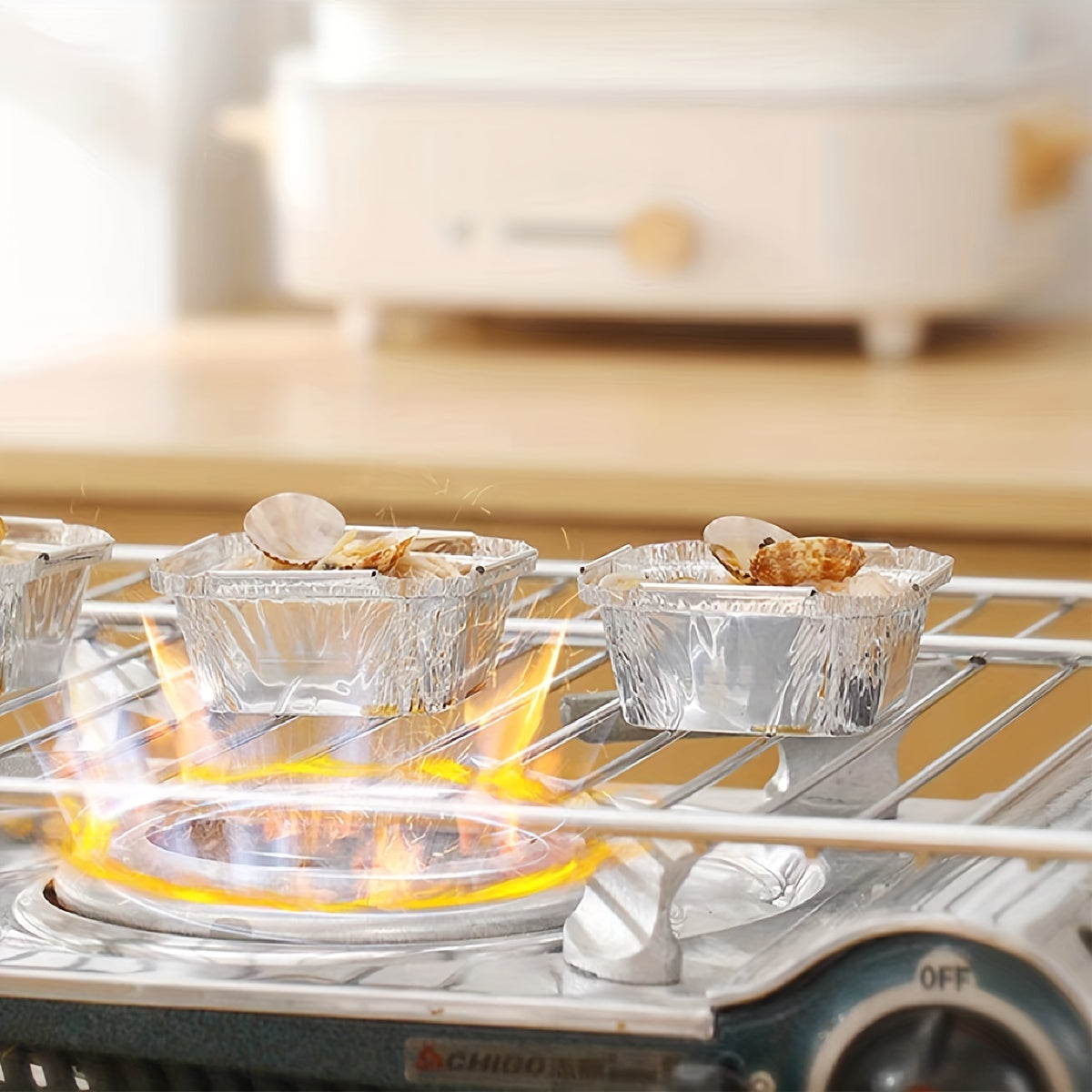 50 or 100 Pcs Aluminum Foil Square Mini Pans with Paper Lids for Baking Tarts Quiche