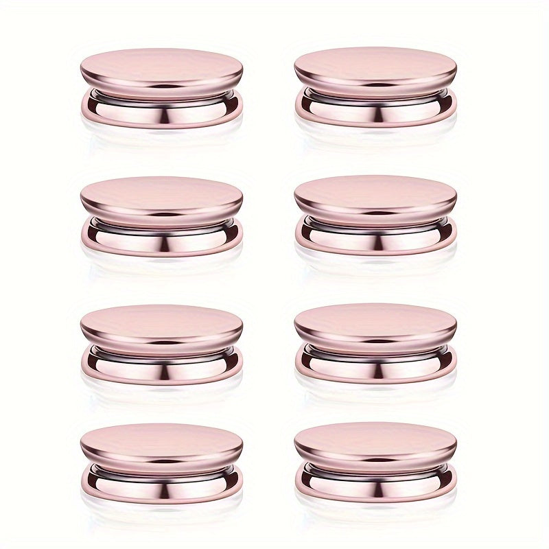 Set of 8 Electroplated Alloy Brooch Pins for Hijab with Magnetic Closure Modern Design