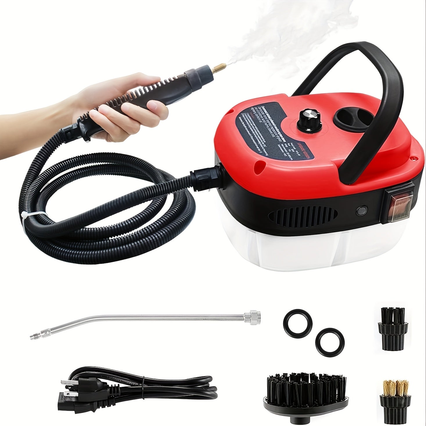 3BAR Yuqori Bosimli Bug' Tozalagich, 1L Hajmga ega, oshxona yog'lari va hammom dog'lari uchun samarali. Yuqori harorat 229°F / 105°C, mustahkam plastik korpus, Evropa standartidagi ulagich, ≥600W