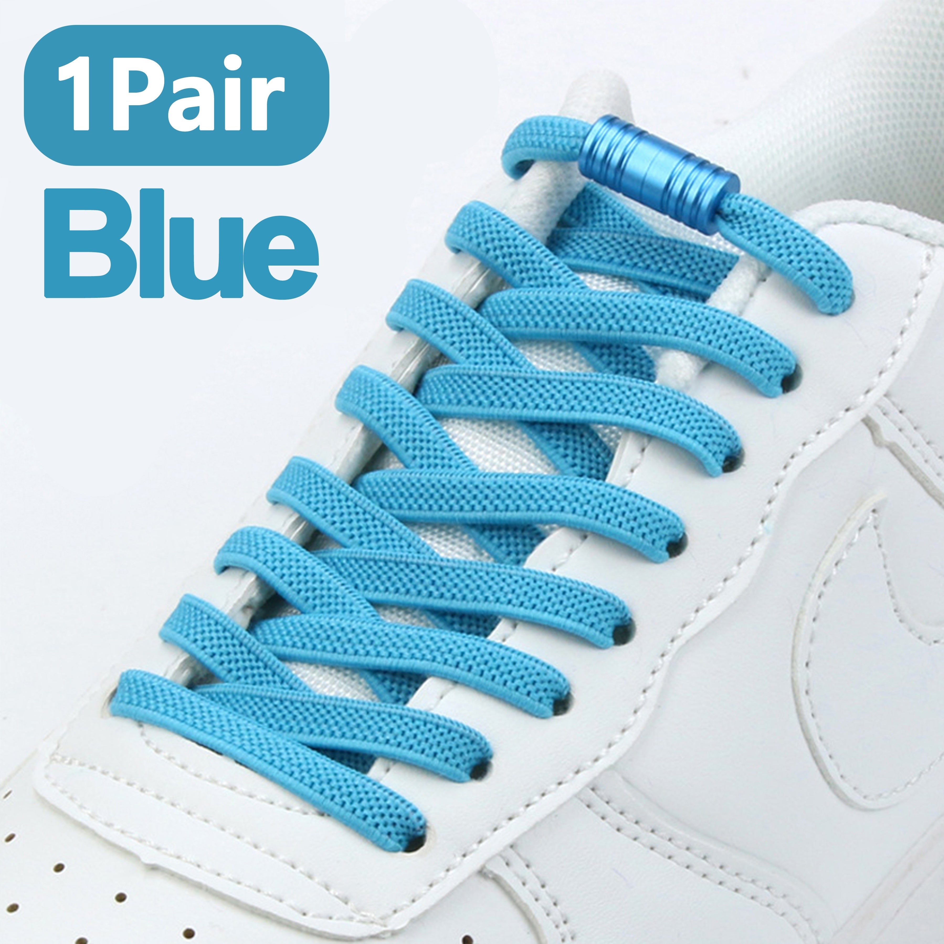 Unisex Elastic Shoelaces No-Tie Comfort Fit with Metal Buckles 109.98cm