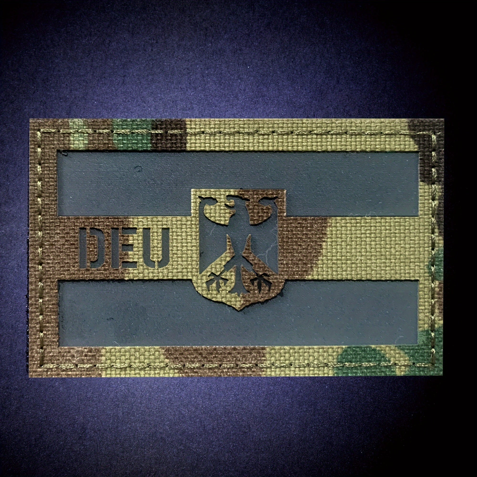 Камуфляжная IR-отражающая немецкая эмблема боевого духа с крючком и петлёй для тактического снаряжения