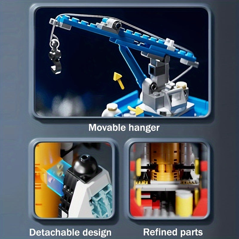 Space Shuttle and Rocket Launch Center Building Block Toy Set for Kids 512 Pieces