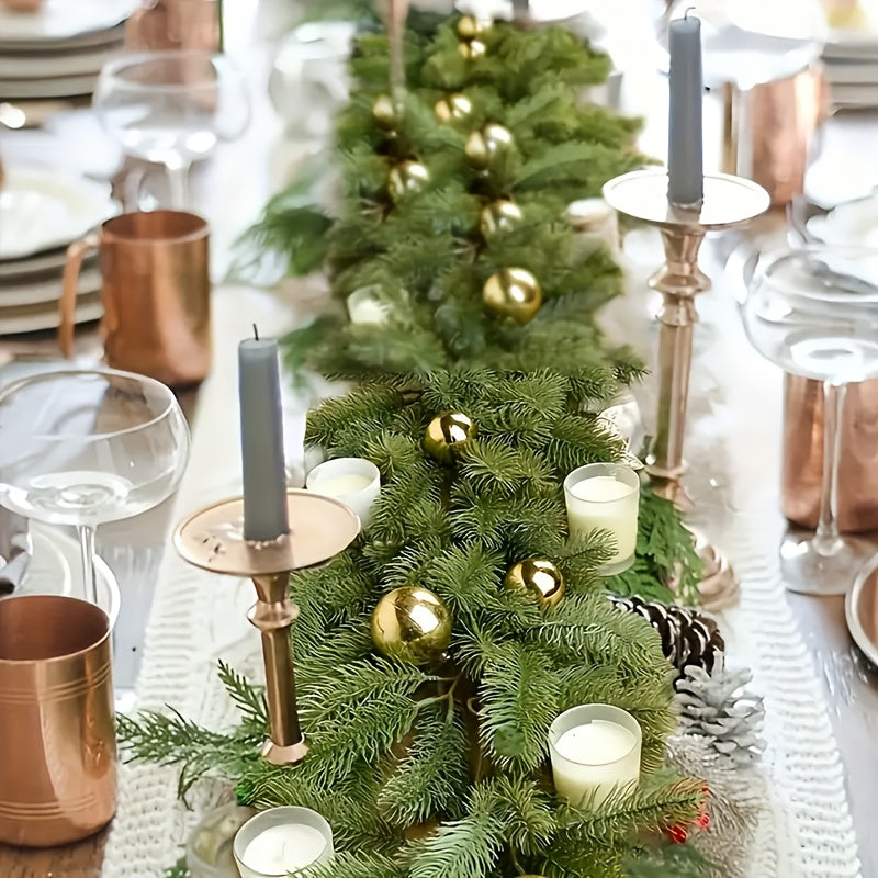 Artificial Pine Garland for Holiday Decor Flexible Unlit DIY Christmas Wreaths