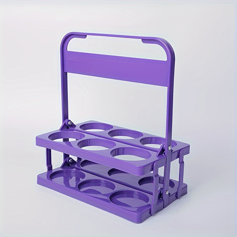 Plastic Beer Caddy for Outdoor Camping and Home Use Portable Foldable Beverage Organizer