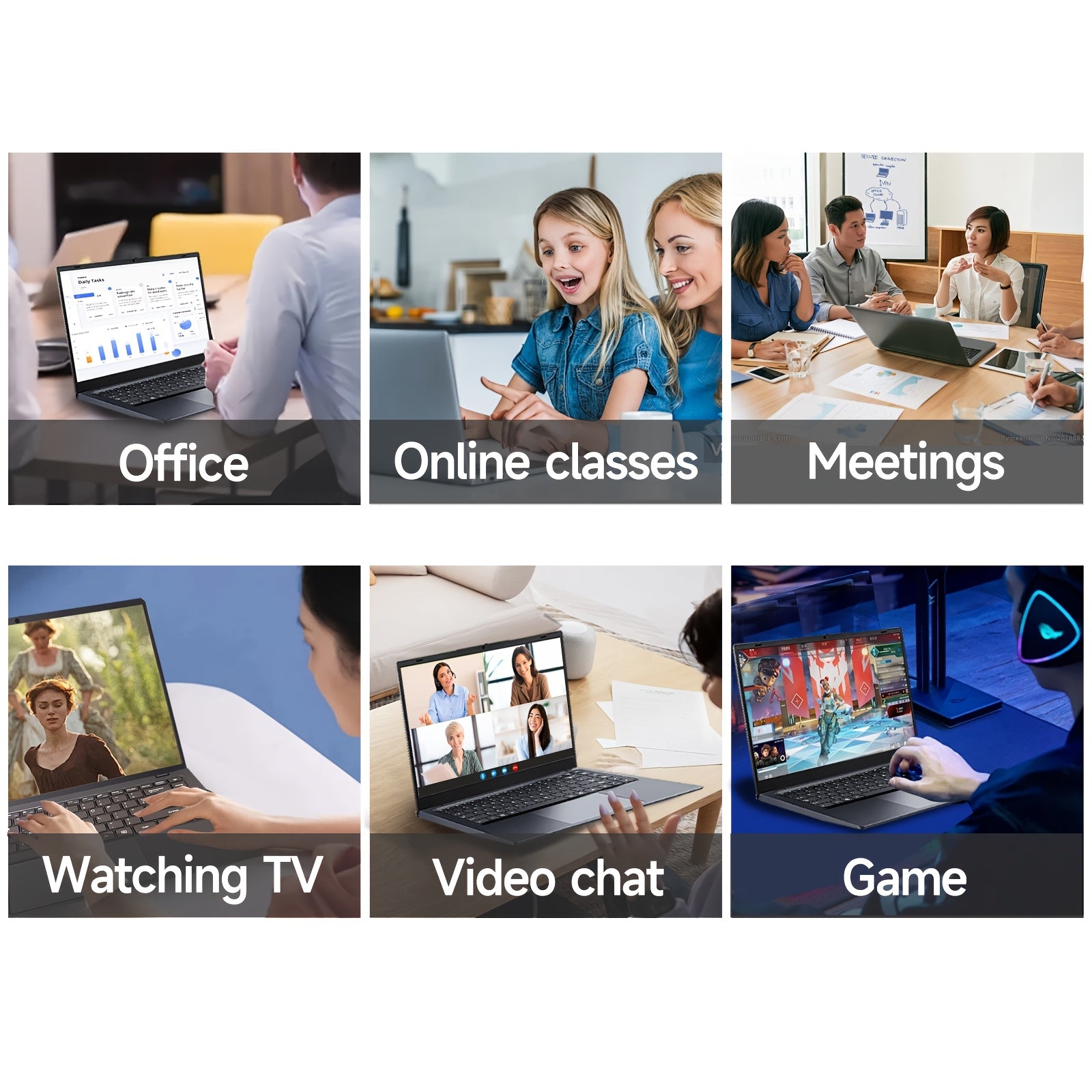 Portátil de negocios de 14 pulgadas con 8GB de RAM, 256GB SSD, pantalla FHD, Wi-Fi, USB, cámara frontal