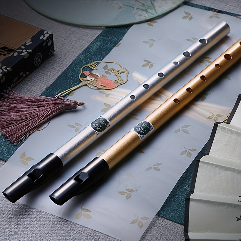 Ирландская флейта в ключе C/D с 6 отверстиями, металлическая, цинковая, с монеткой-пищалкой