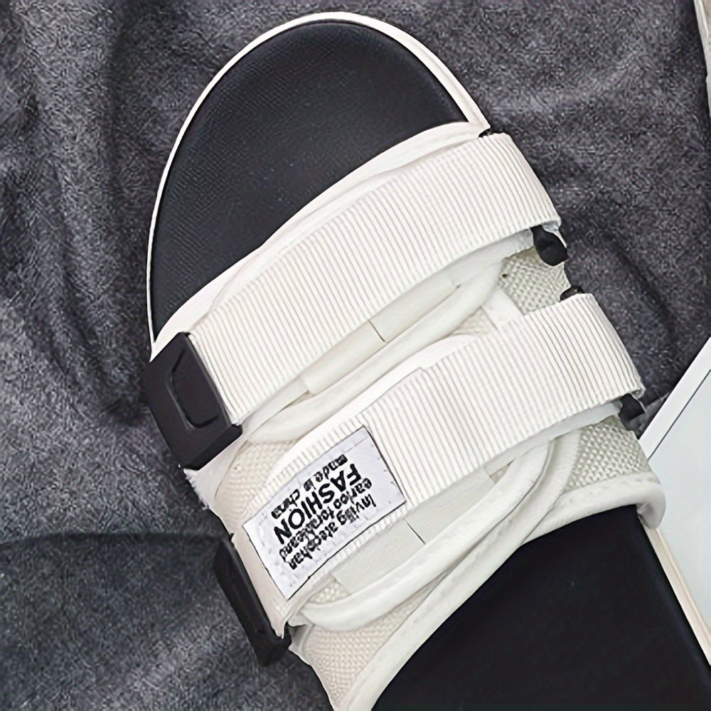 Zapatillas abiertas para hombre, transpirables, suela de goma antideslizante, casuales para verano