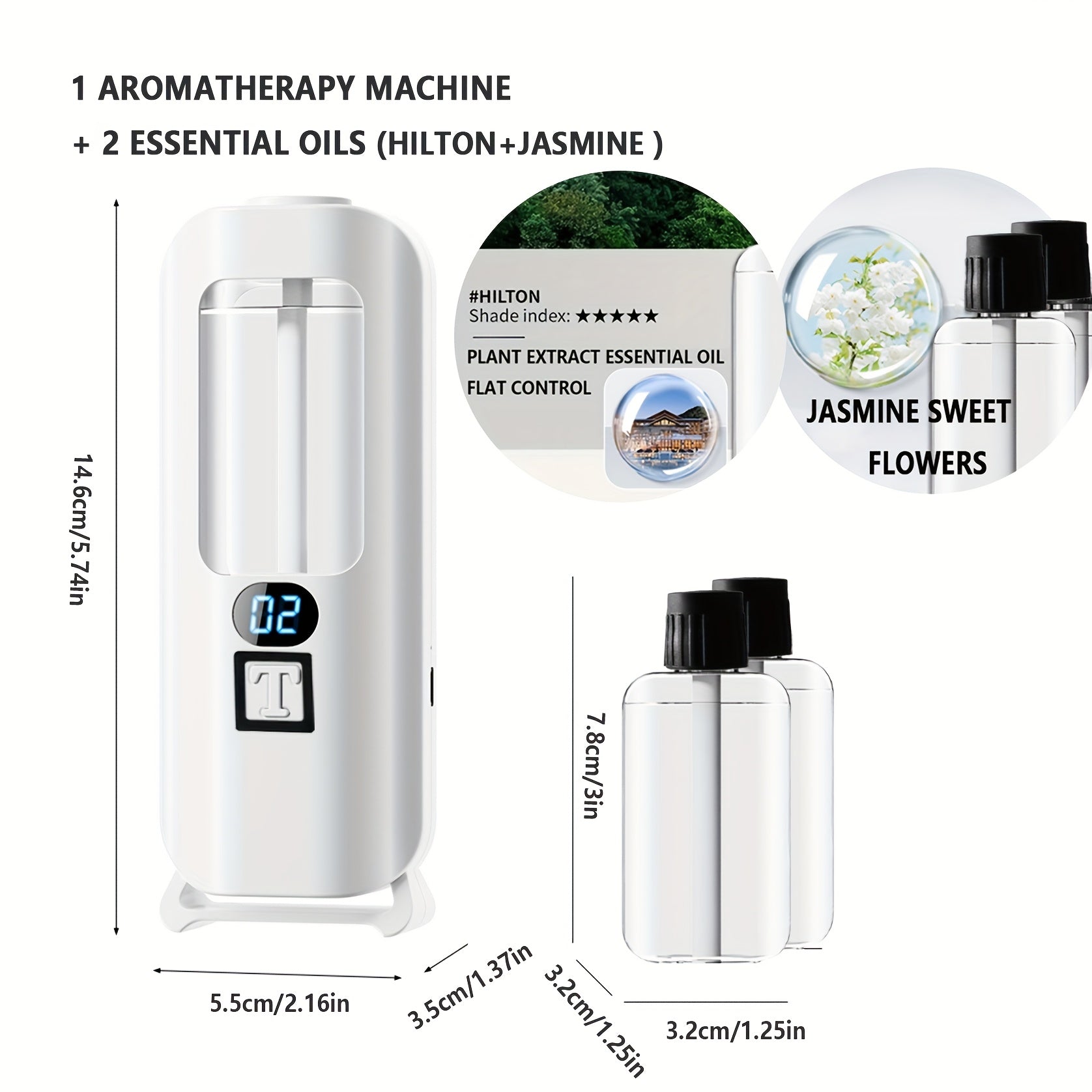 Automatic Aromatherapy Air Humidifier 1L USB Rechargeable Plastic for Office Bathroom