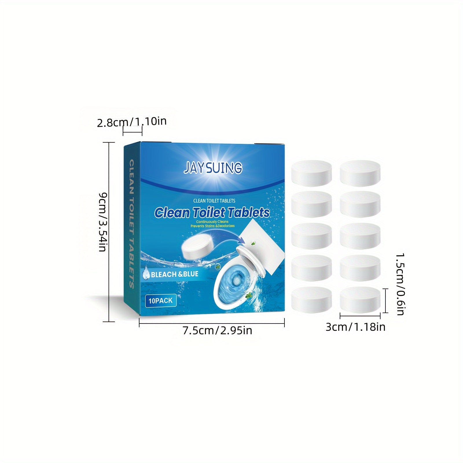 Lemon Acid Toilet Tablets Deodorizing Stain Remover for Ceramic Bowls