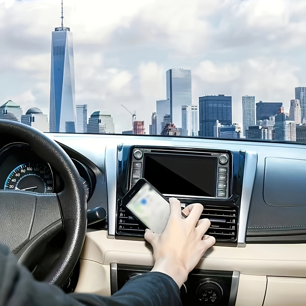 Soporte para teléfono en rejilla de ventilación de coche de aleación de aluminio universal, rotatorio para navegación