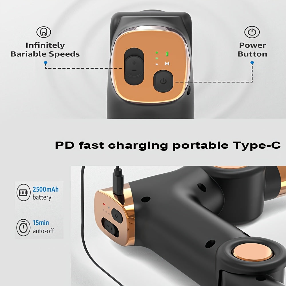 Foldable Dual-Head USB Rechargeable Personal Care Device 2000mAh Lithium Battery