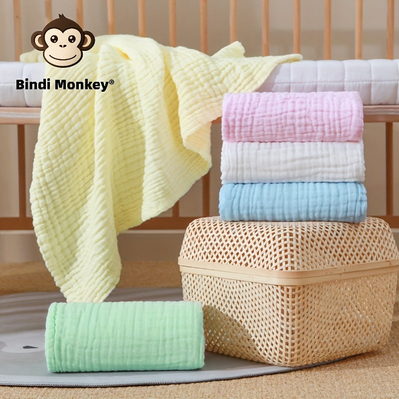 Baby Cotton Gauze Bath Towel Plain Color for Newborns and Infants