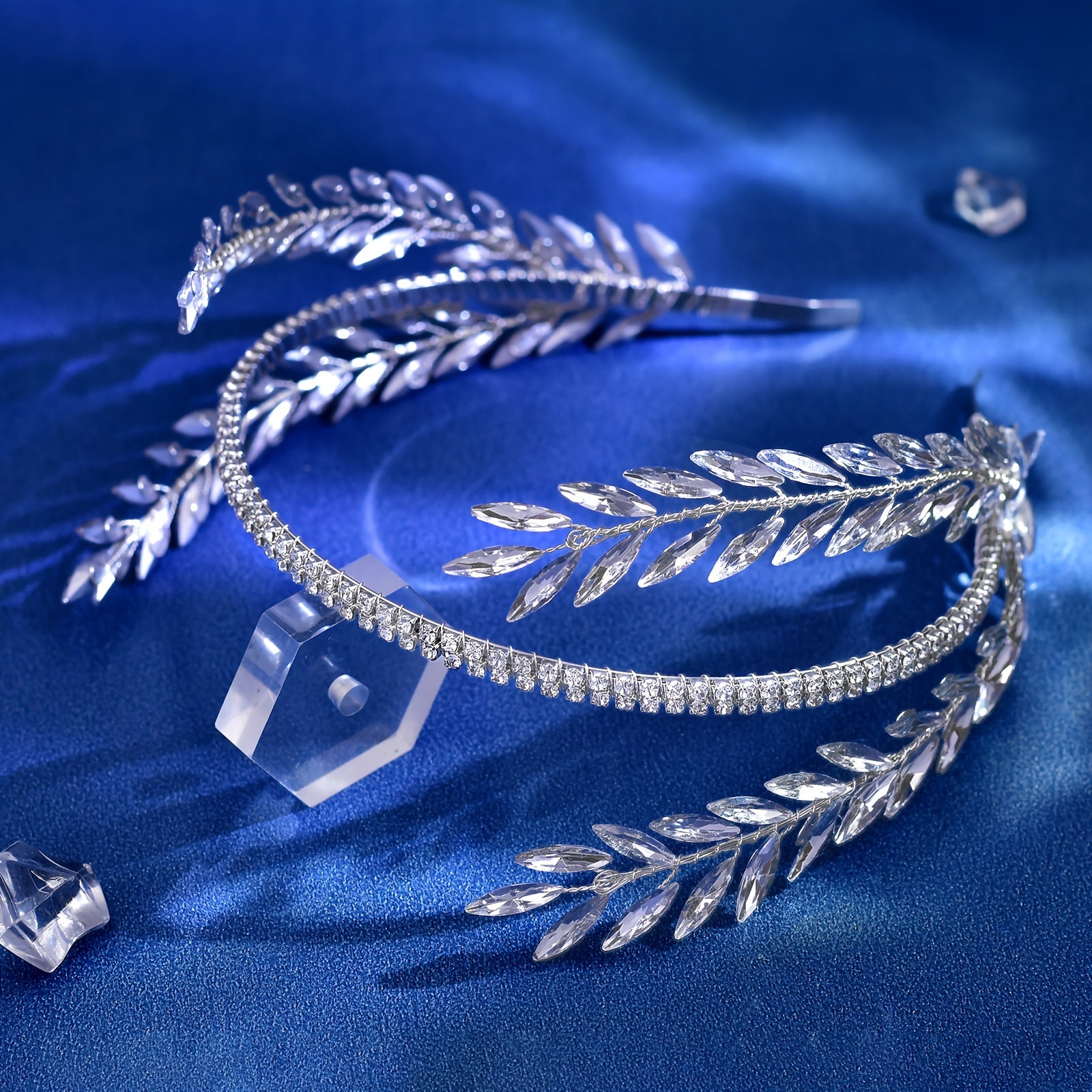 Elegant Water Drill Accented Headband for Women Birthday Party Banquet Accessories