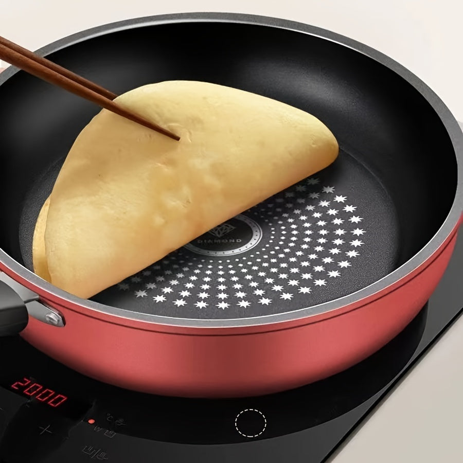 Cast Iron Skillet 1-Piece Non-Stick Dishwasher Safe Thick for Pancakes and More Suitable for Induction and Gas Stoves
