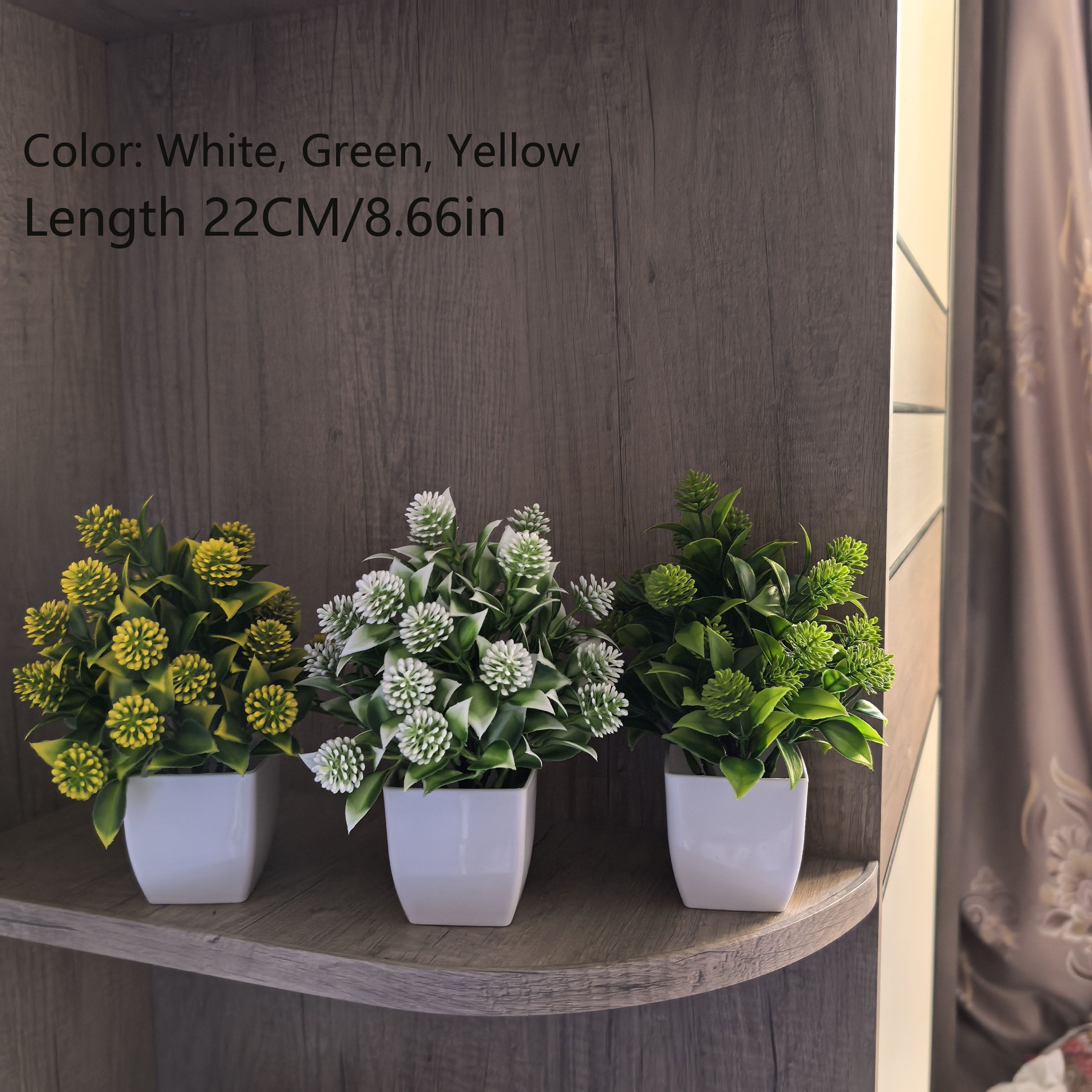 Decoración de planta artificial con flor en maceta para hogar, oficina y dormitorio