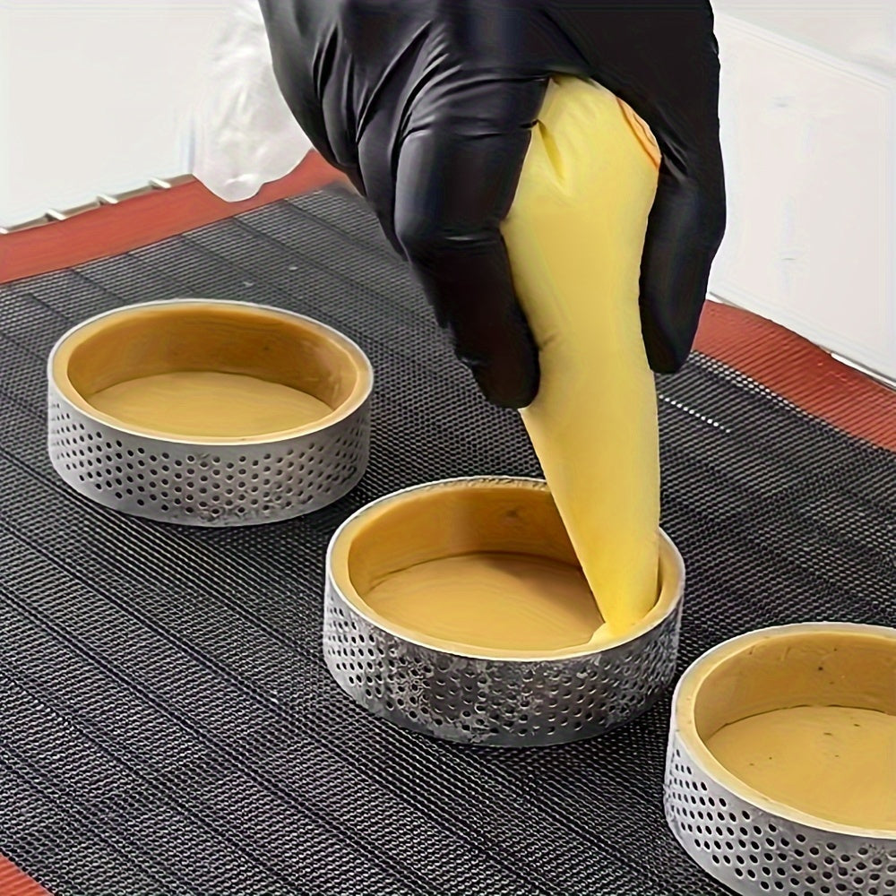 Small Stainless Steel Fruit Tart Mold 1.97in Non-Stick Round Pastry Ring