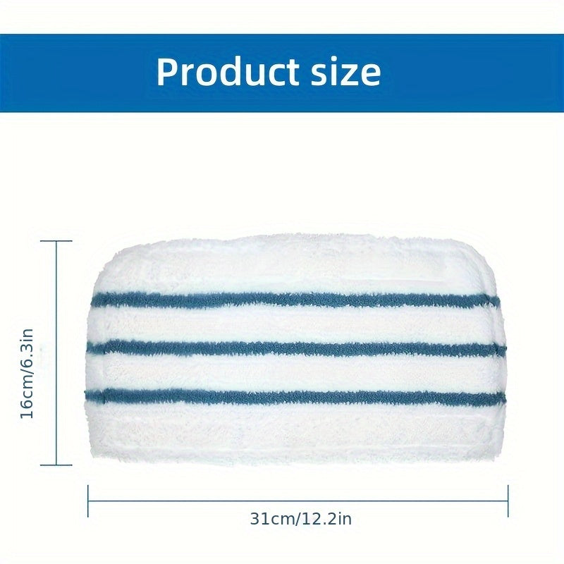 Микрофибровые насадки для паровых швабр, синие и белые, многоразовые, для твердых пород дерева, плитки, ламината