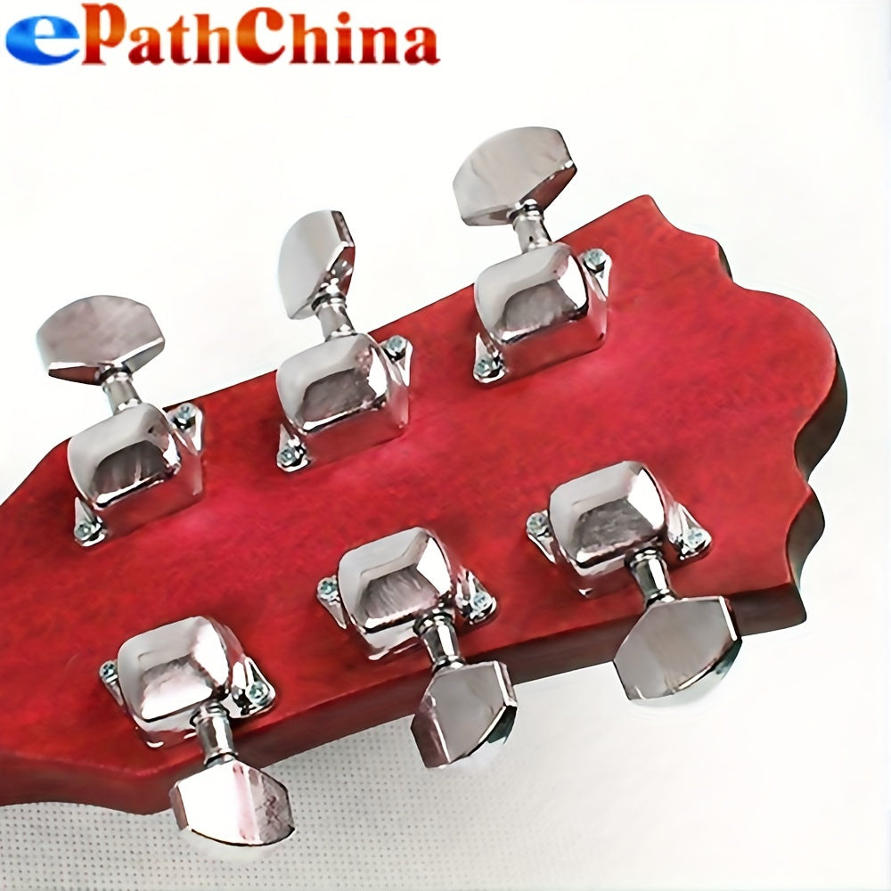 6 Semi-Closed Alloy Guitar Tuning Pegs for Folk Guitar