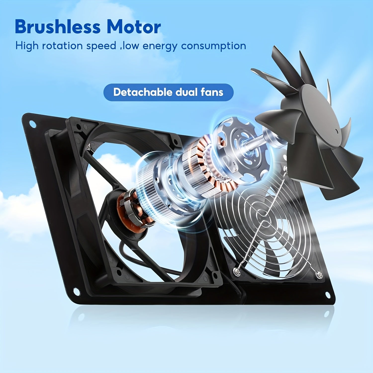 Набор солнечных электровентиляторов для вытяжки, солнечная панель 15 Вт, два высокоскоростных вентилятора для теплиц и сараев