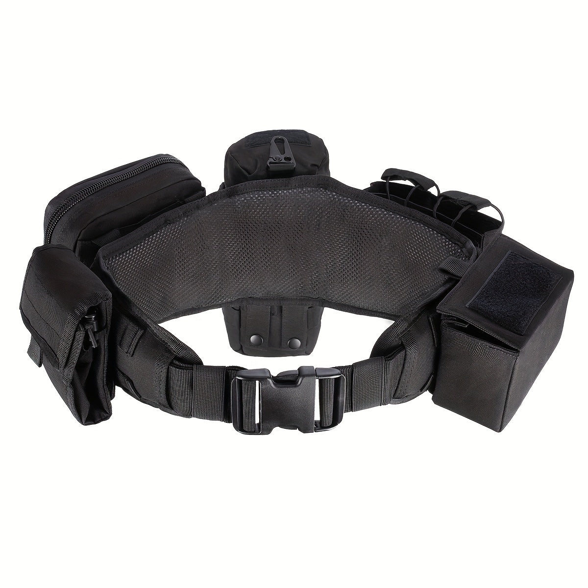 Tactical Utility Belt Set with MOLLE System Camouflage Polyester for Hunting and Fishing