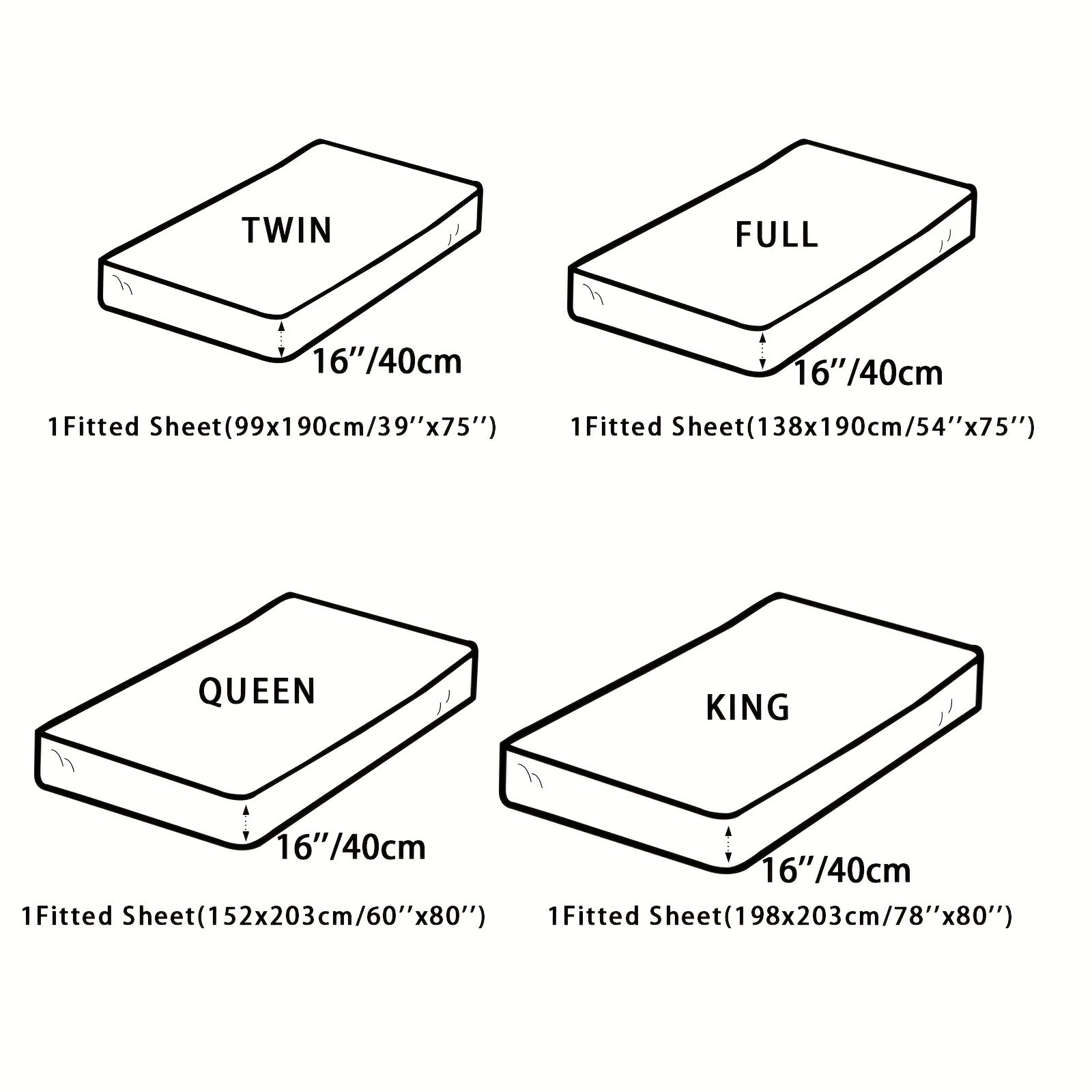 Set of 2 Waterproof Mattress Protector Pillowcases 3D Air Bamboo Breathable Soft