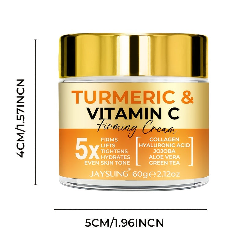 'JAYSUING Zerdeçal va Vitamin C Qattiqlashtiruvchi Kreml - barcha teri turlari uchun uniseks kattalar namlantiruvchi vositasi bo'lib, u gidratatsiya va qattiqlashtirish uchun Gialuron kislotasi, Kollagen, Jojoba, Vitamin E va Retinolni o'z ichiga oladi.