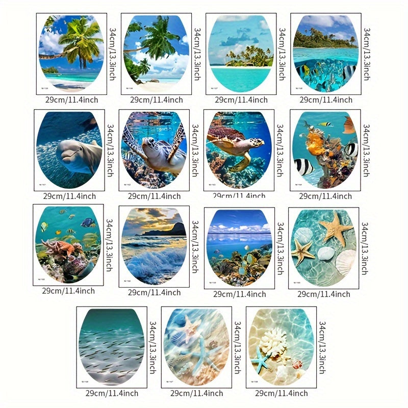 Hazilomali hojatxona qopqog'i dekali, hojatxona ta'miri va uy aksessuarlar uchun olib tashlanadigan o'z-o'zidan yopishqoq stiker. Estetik xona dekoratsiyasi uchun mukammal.