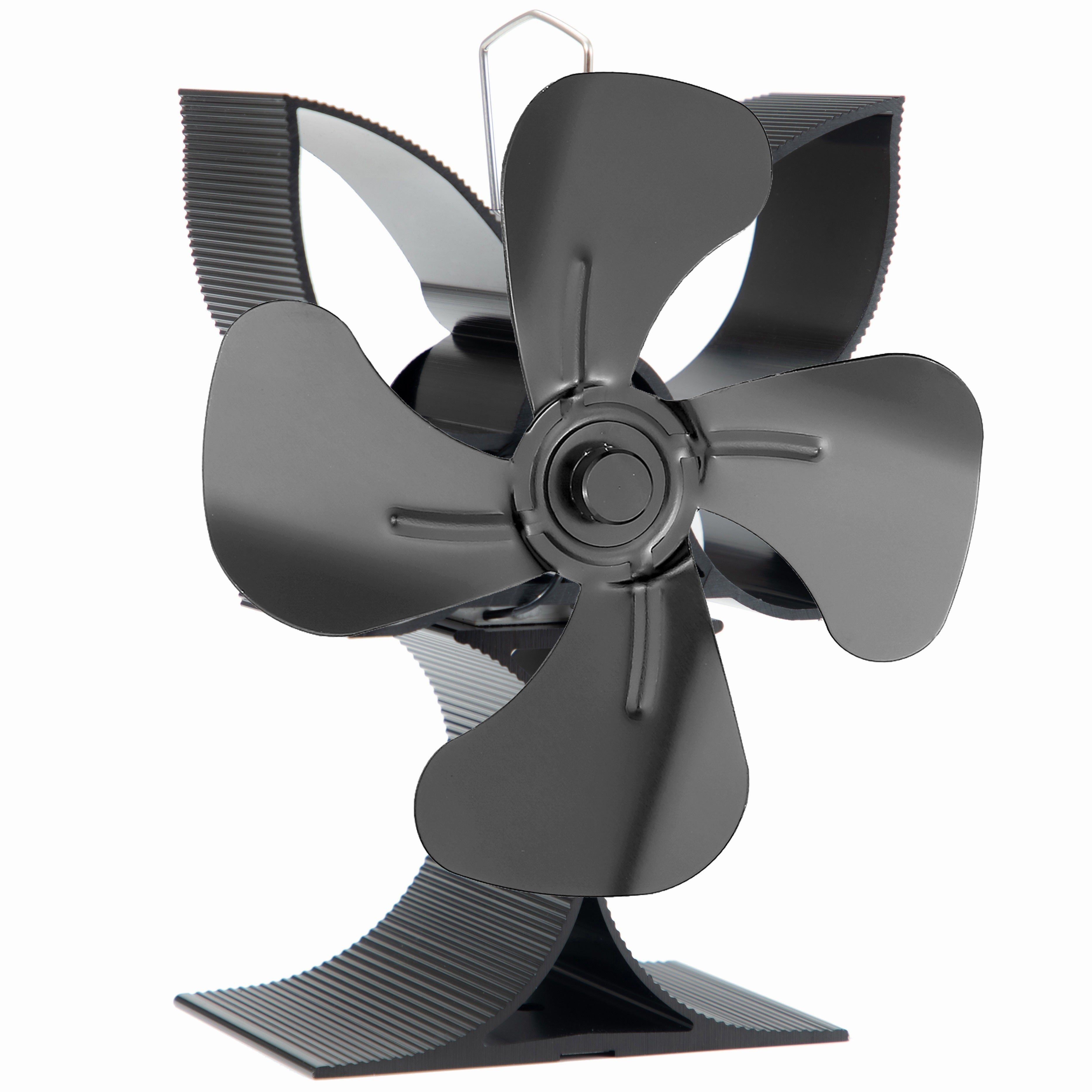 Wood Stove Fan 4-Blade Heat-Driven Wall Fan for Home Heating, No Electricity