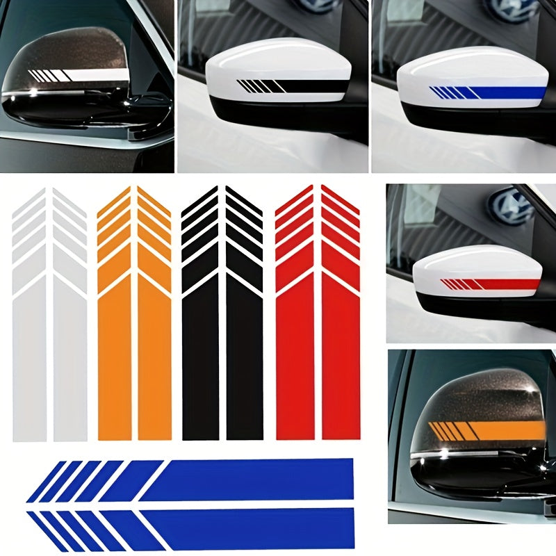 2 Pack Car Decals PVC Chevron Side Stripes for Vehicles, Multi-Color
