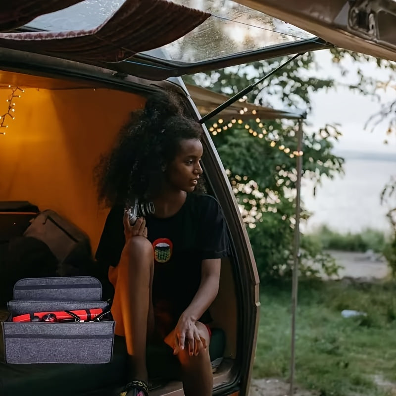 Car Trunk Storage Bag Felt Foldable Organizer for Vehicles