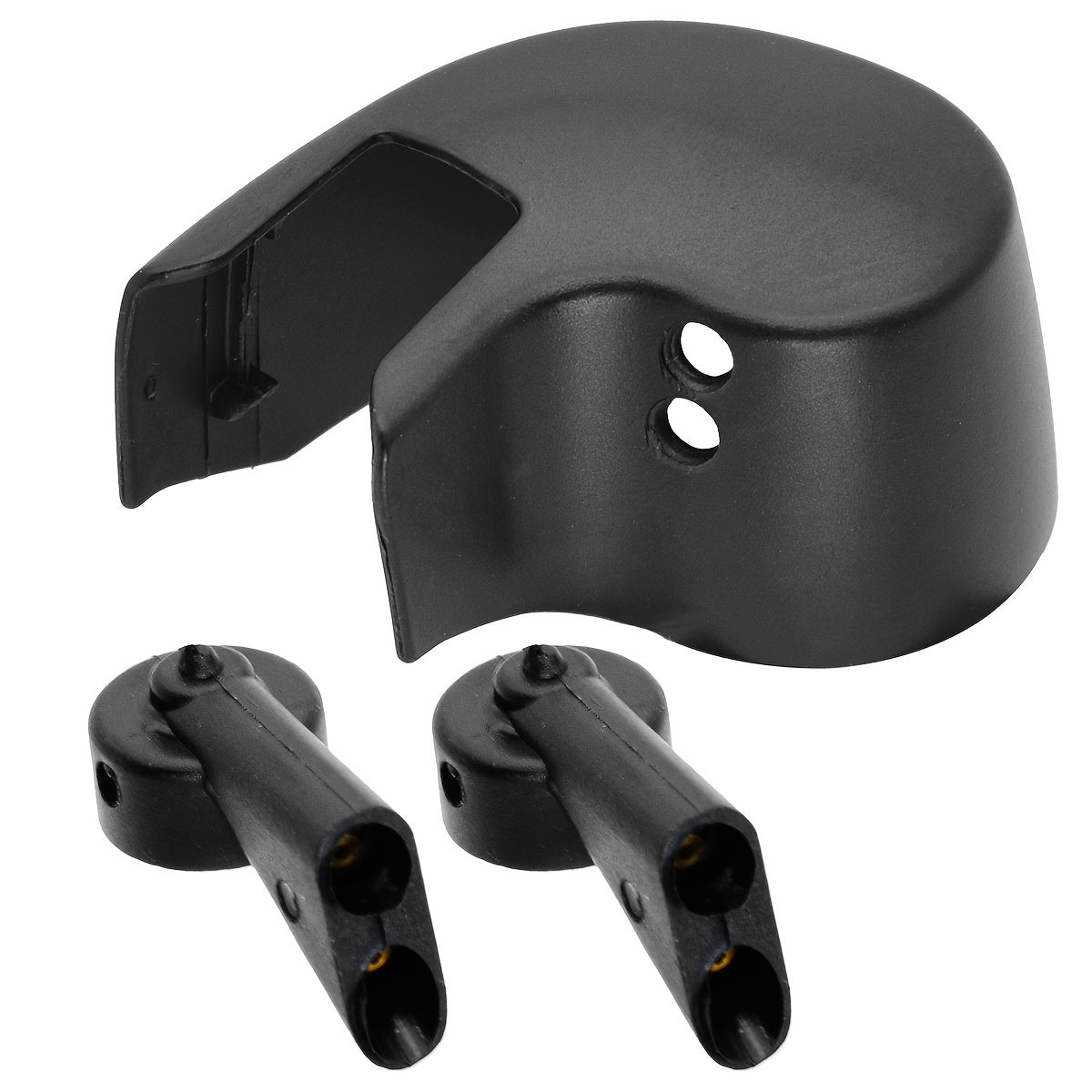 3pcs Car Rear Windscreen Wiper Arm Nut Bolt Cap Cover Washer Nozzle Set ABS