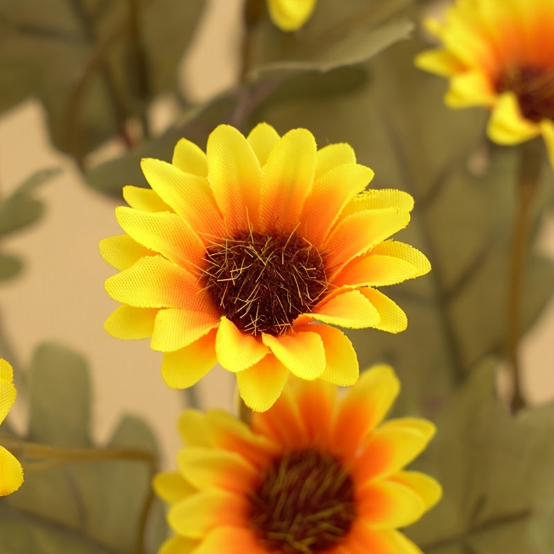 Autumn Daisy Artificial Flower Bouquet for Weddings Home Decor Plastic Arrangement